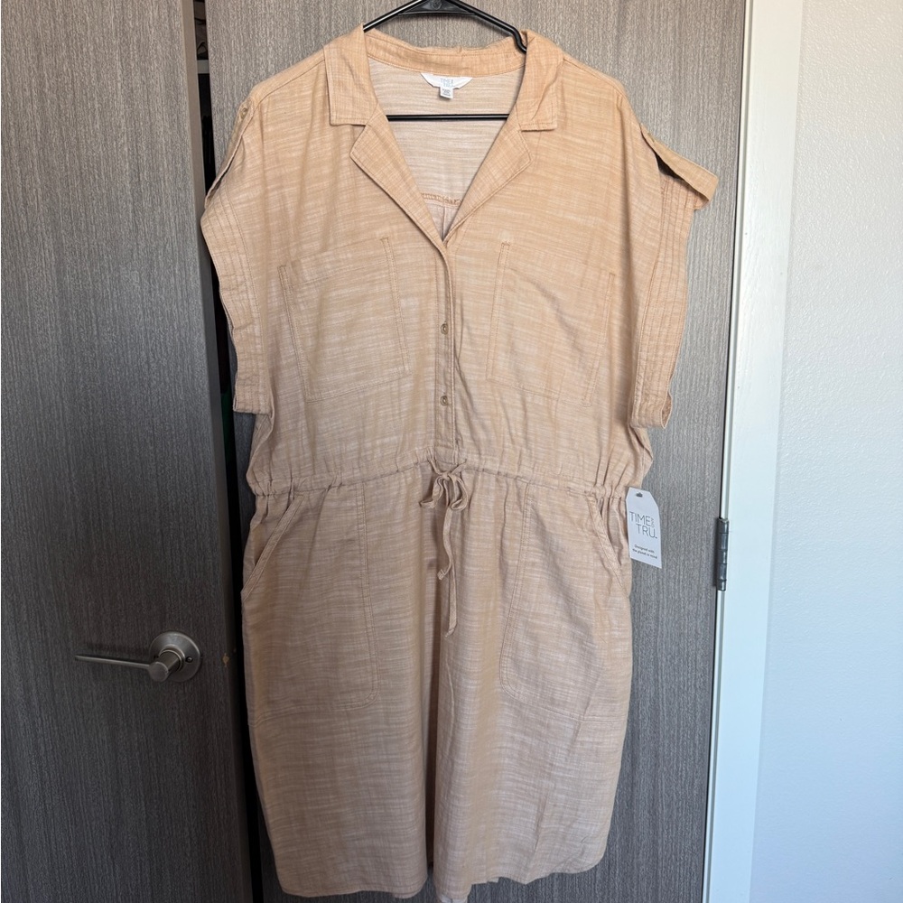Time and Tru Beige Mini Dress